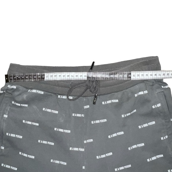 Be a Good Person grey sweatpants zipper pockets elastic waistband elastic ankle - Picture 8 of 12